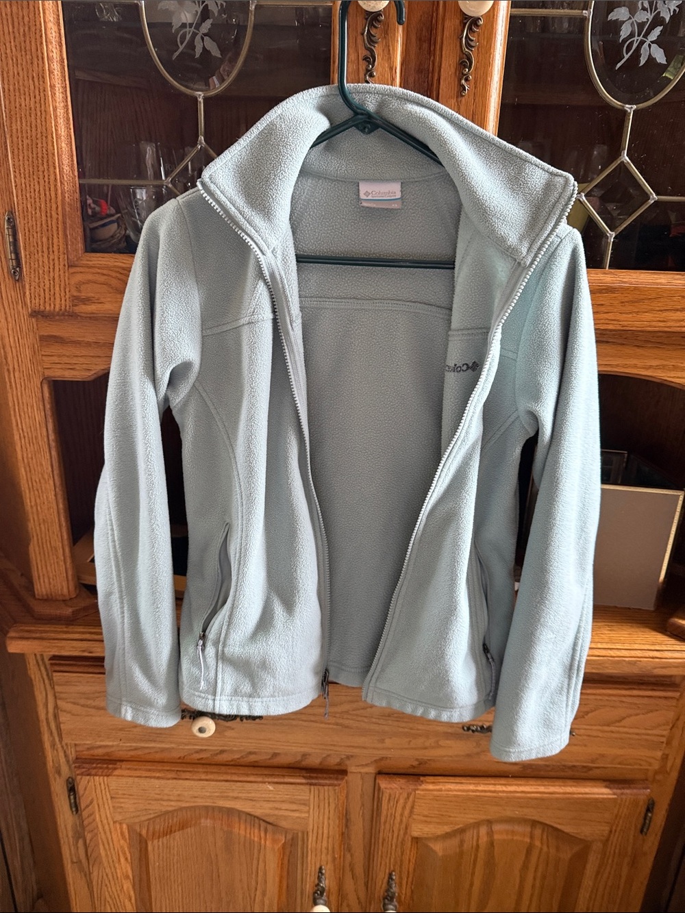 Columbia Light Blue Women's Fleece Jacket XSM EUC